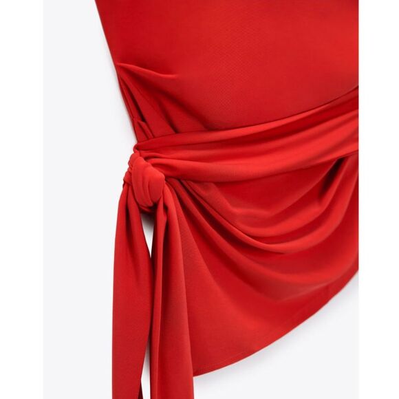 Zara Asymmetric Tie Top - Picture 3 of 4